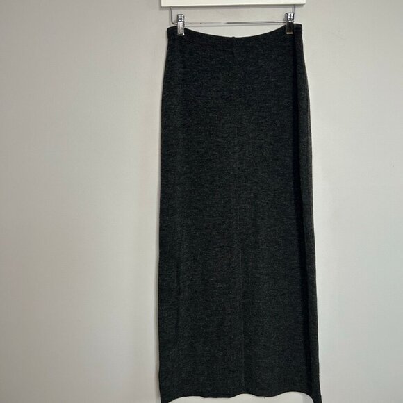 Carole Little Vintage Wool Blend Black Embroidered Floral Maxi Skirt Size Small - Picture 4 of 5
